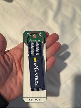 2026 Masters Navy and White Key Fob with Logo